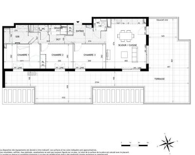 Appartement - 82 m² - 4 pièces