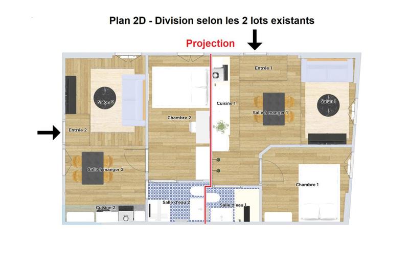 Appartement - 59 m² - 5 pièces