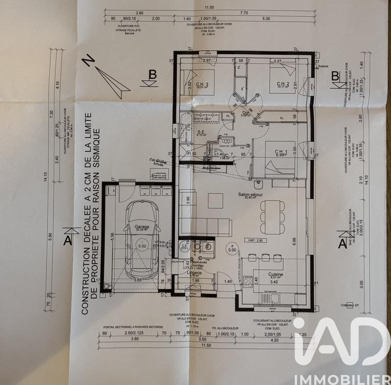 Maison - 87 m² - 4 pièces