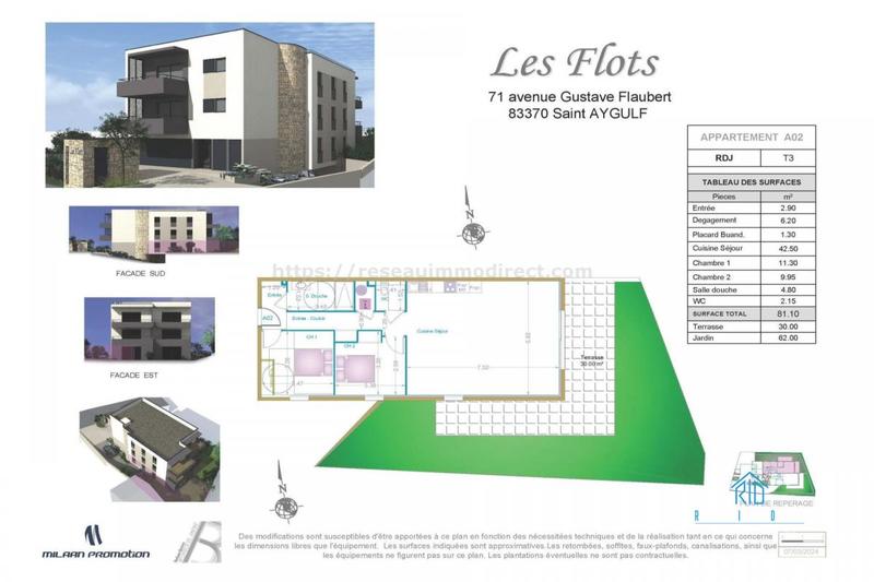 Appartement - 81 m² - 3 pièces