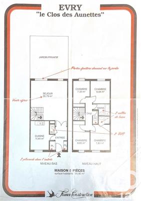 Maison - 92 m² - 5 pièces