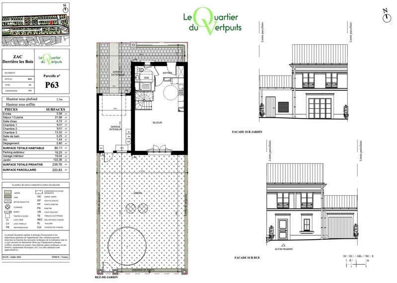 Maison - 80 m² - 4 pièces