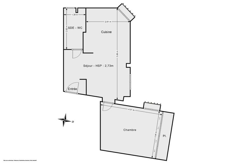 Appartement - 36 m² - 2 pièces