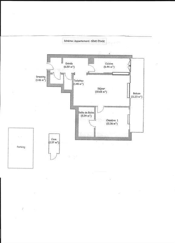 Appartement - 52 m² - 2 pièces