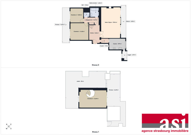 Appartement - 114 m² - 4 pièces