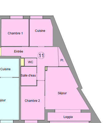 Appartement - 65 m² - 3 pièces