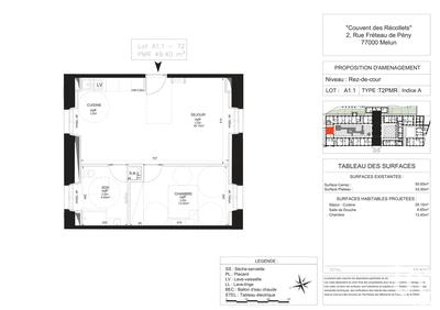 Appartement - 51 m² - 2 pièces
