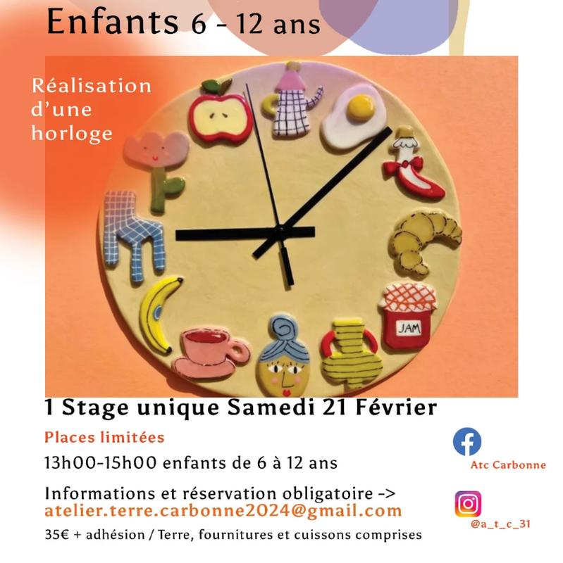 Atelier Enfant - Création d'Horloge