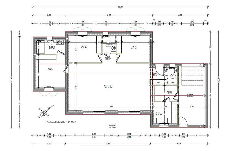 Maison - 106 m² - 4 pièces