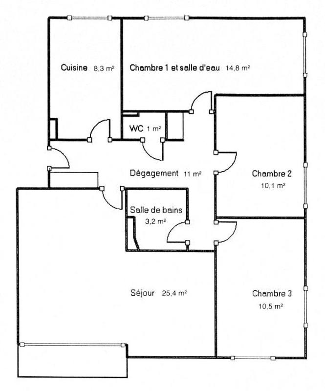 Appartement - 85 m² - 5 pièces