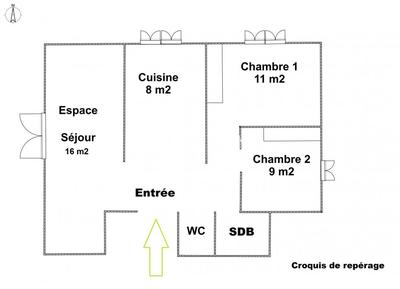 Appartement - 50 m² - 3 pièces