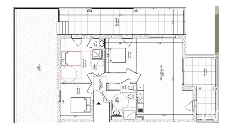 Appartement - 83 m² - 4 pièces