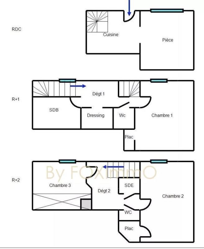 Maison de village - 88 m² - 4 pièces