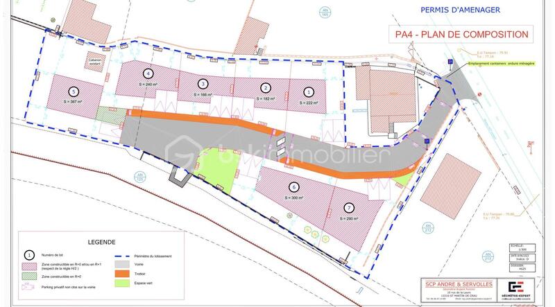 Terrain constructible - 222 m²