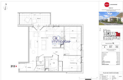 Appartement - 60 m² - 3 pièces