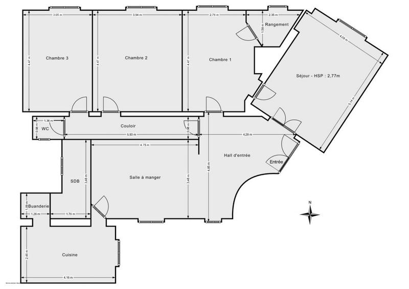 Appartement - 122 m² - 5 pièces