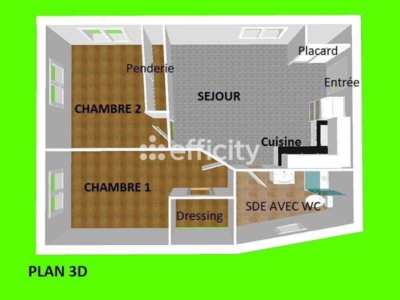Appartement - 47 m² - 3 pièces