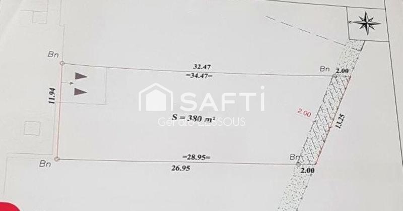 Terrain - 380 m²