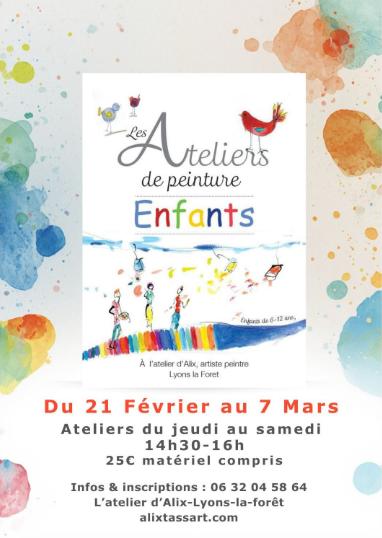 Les ateliers de peinture - enfants
