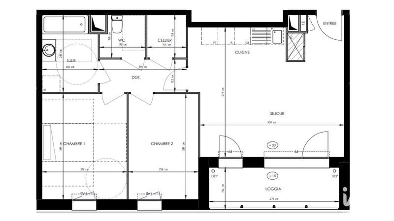 Appartement - 63 m² - 3 pièces