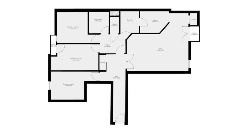 Appartement - 90 m² - 4 pièces