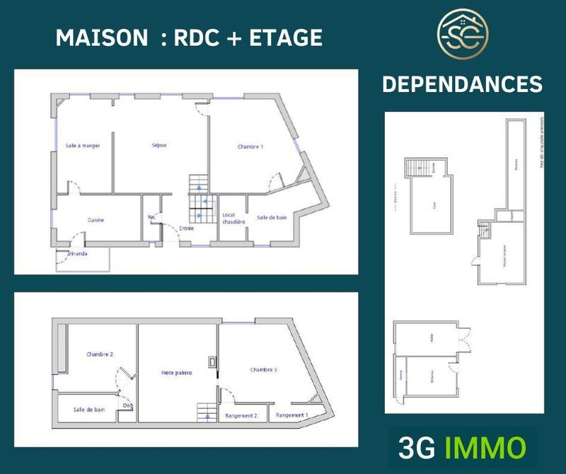 Maison en pierre - 130 m² - 5 pièces