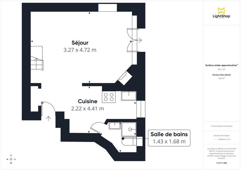 Appartement - 30 m² - 1 pièce