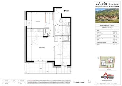 Appartement - 73 m² - 3 pièces