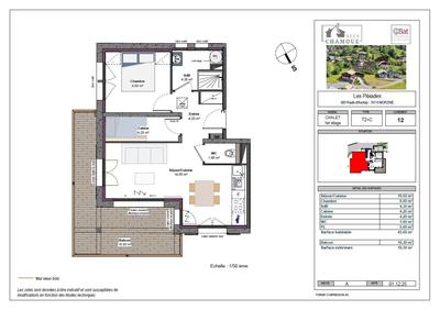 Appartement - 44 m² - 3 pièces