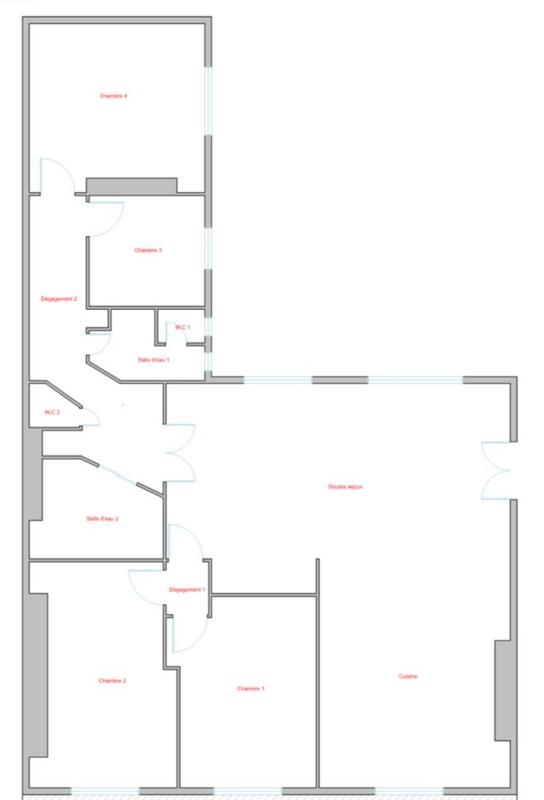 Appartement bourgeois - 130 m² - 6 pièces