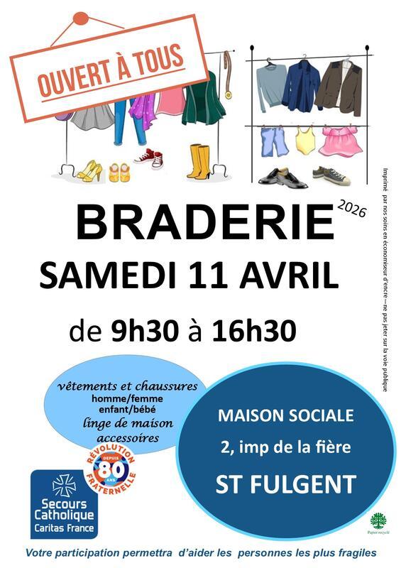 Braderie solidaire du secours catholique