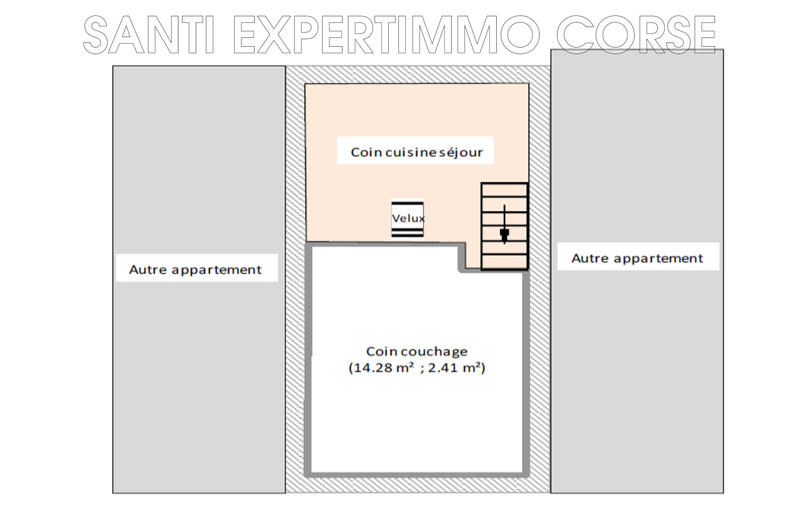 Appartement - 25 m² - 2 pièces