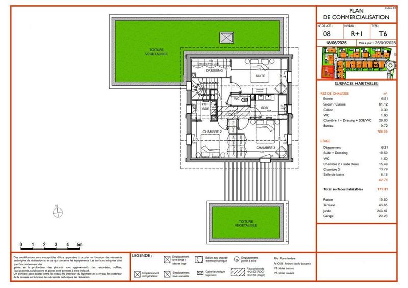 Maison - 171 m² - 6 pièces