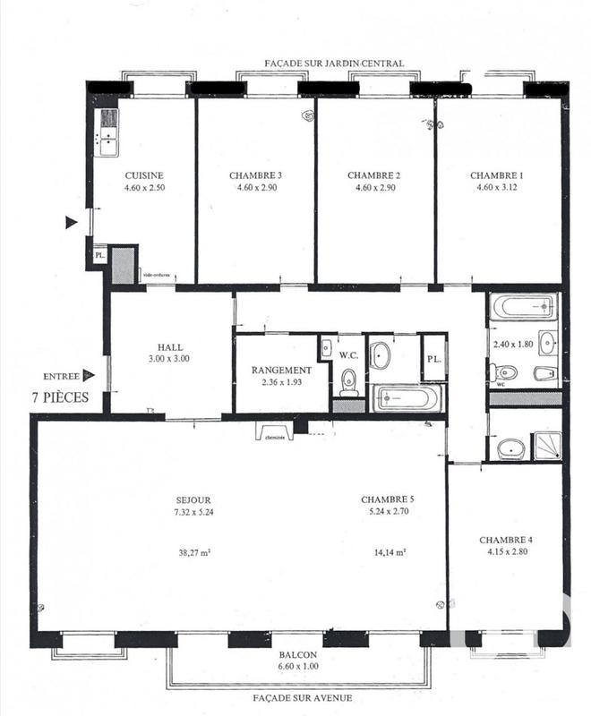 Appartement - 155 m² - 6 pièces