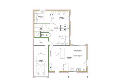 Maison - 88 m² - 4 pièces