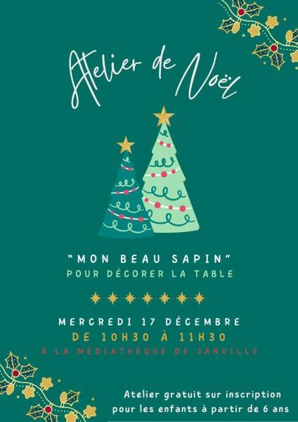 Atelier de Noël « Mon beau sapin »