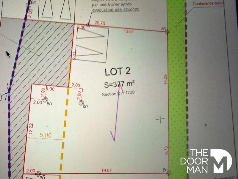 Terrain constructible - 377 m²