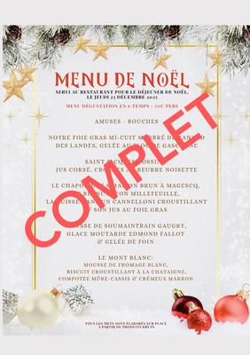 Complet - Menu de Noël à la Ferme de Huchet