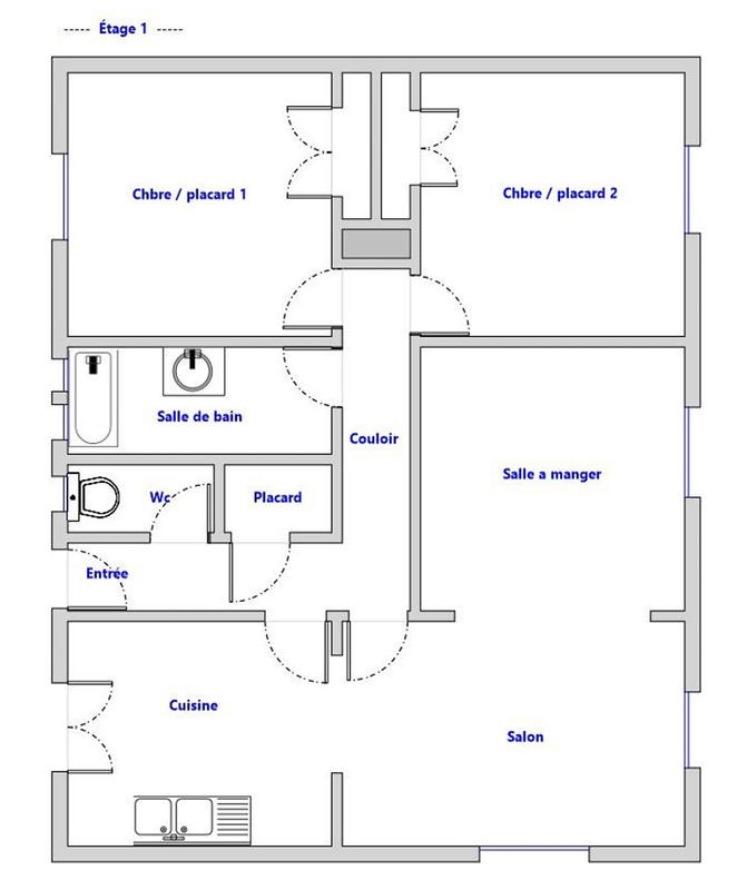 Maison - 90 m² - 4 pièces