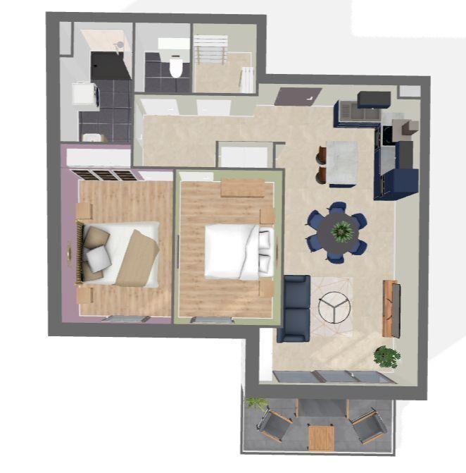 Appartement - 66 m² - 3 pièces