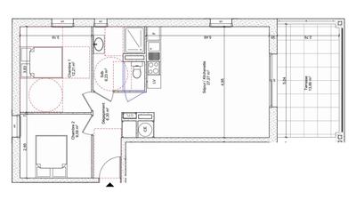 Appartement - 61 m² - 3 pièces