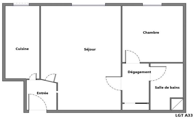 Appartement ancien - 51 m² - 2 pièces