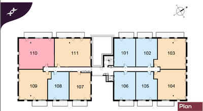 Appartement - 56 m² - 2 pièces
