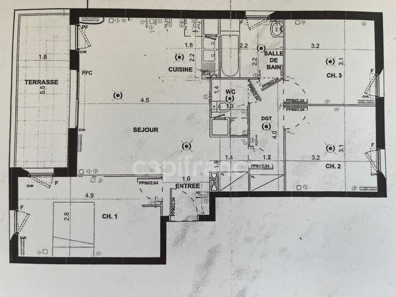 Appartement - 76 m² - 4 pièces