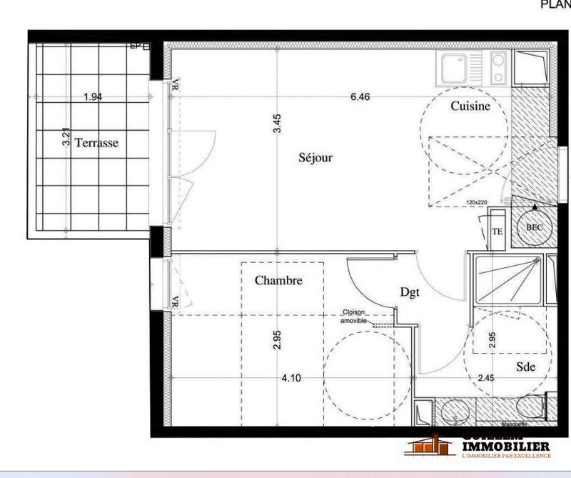 Appartement - 41 m² - 2 pièces