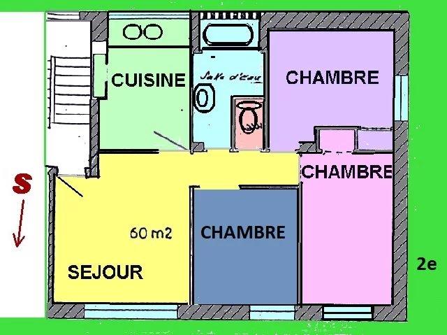 Appartement - 60 m² - 4 pièces