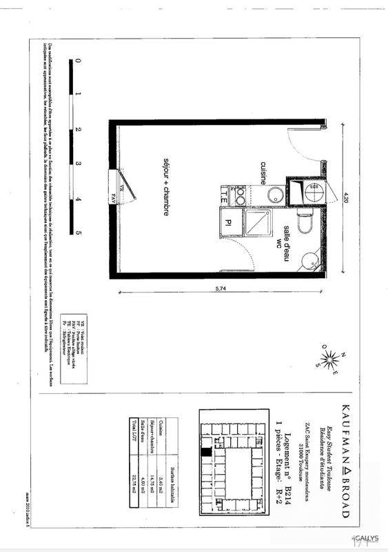 Appartement - 23 m² - 1 pièce