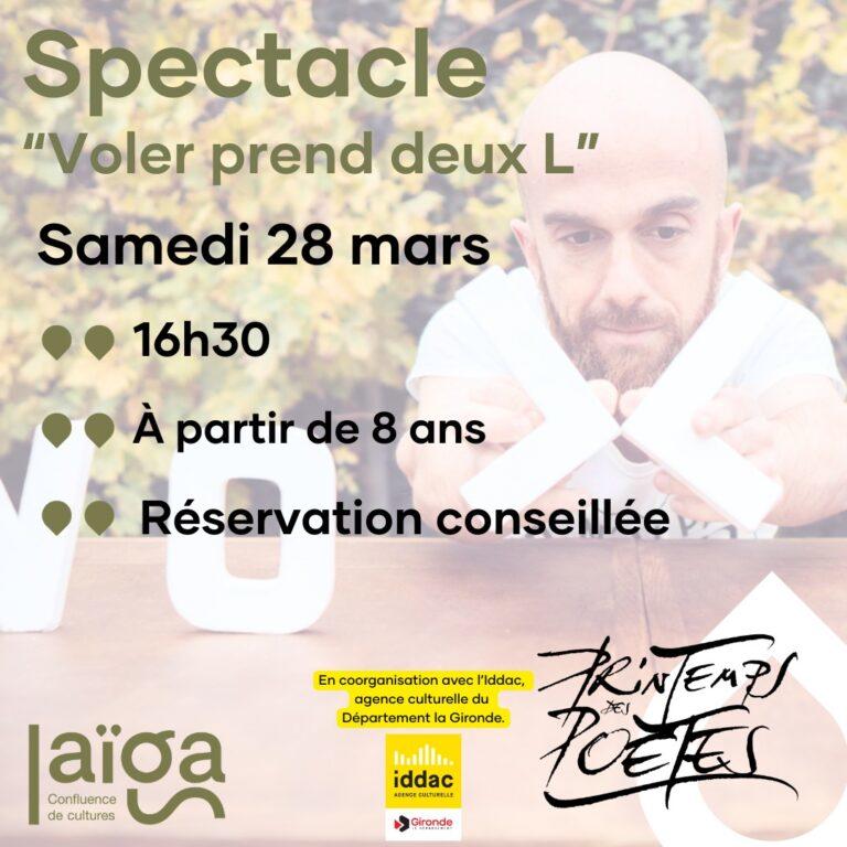 Spectacle "Voler prend deux l"