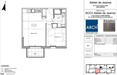Appartement - 46 m² - 2 pièces