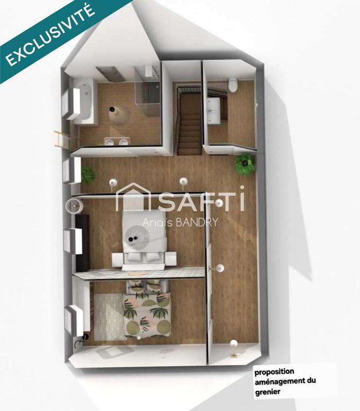 Maison - 83 m² - 5 pièces